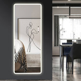 mirror design for bedroom with light